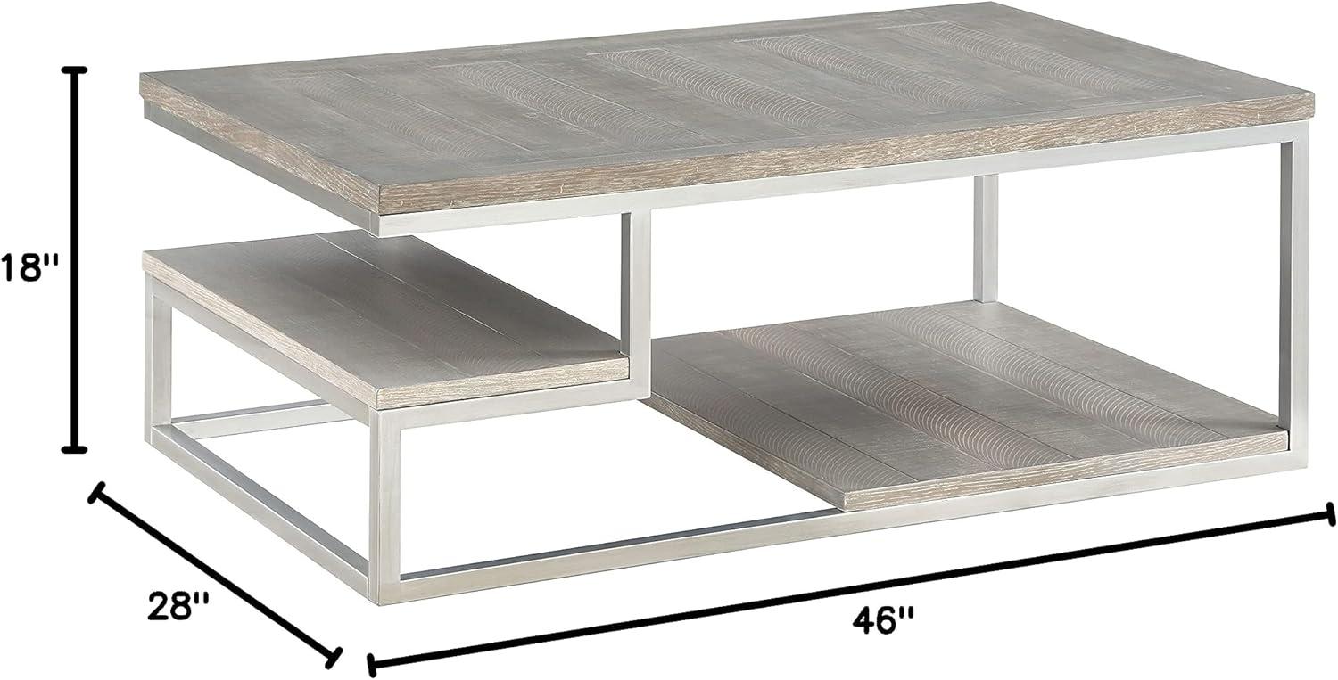 Progressive Furniture Lake Forest II Rectangular Wood Cocktail Musk Gray/Natural