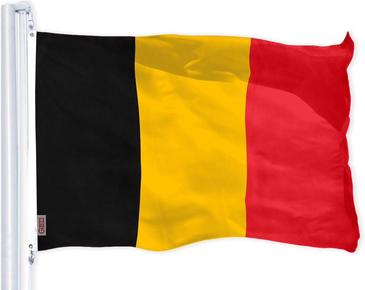 Belgium Flag 3x5 Ft Vibrant Polyester with Brass Grommets