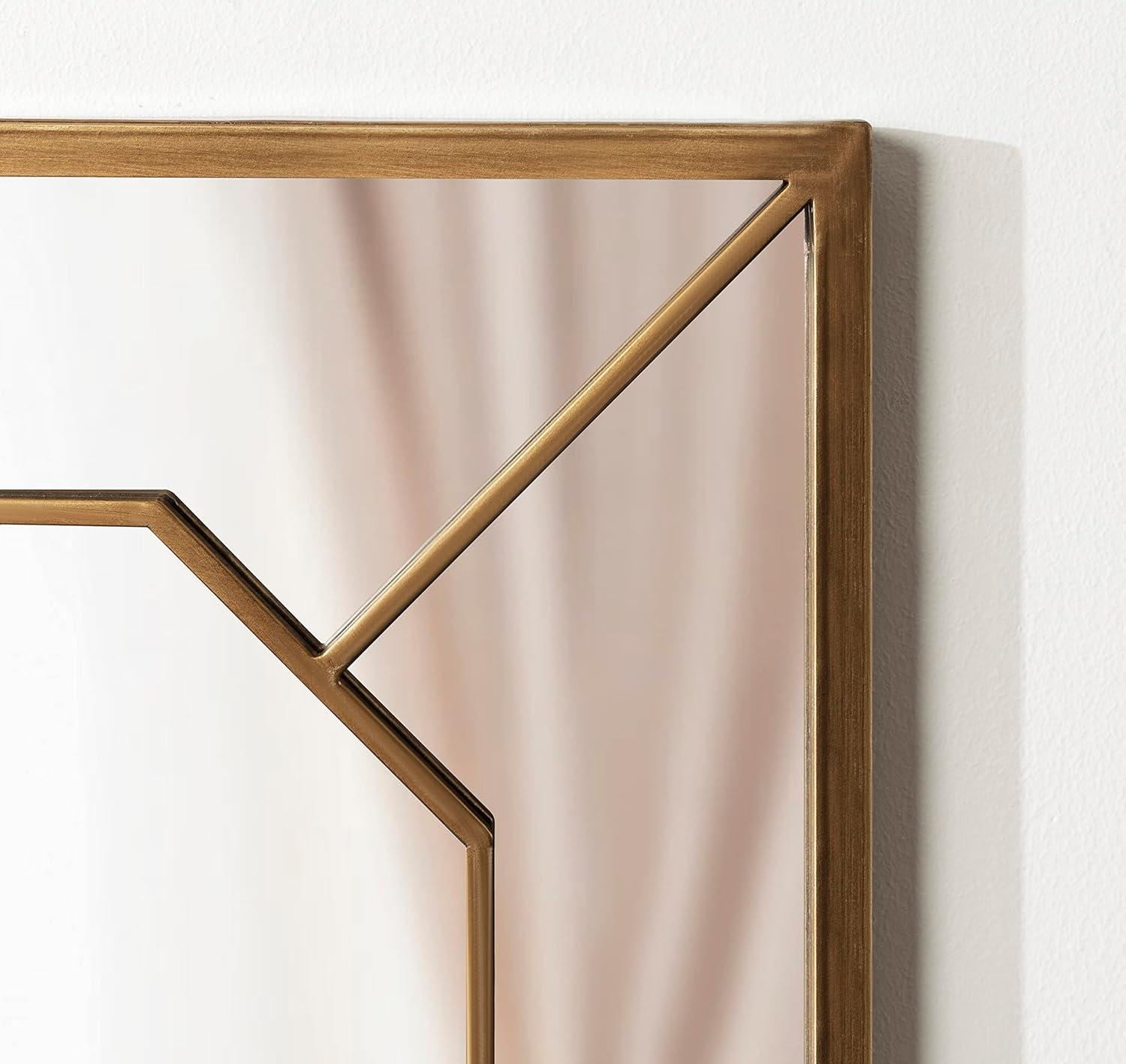 Kate and Laurel Ardithe Rectangle Metal Decorative Mirror, 24x30, Gold