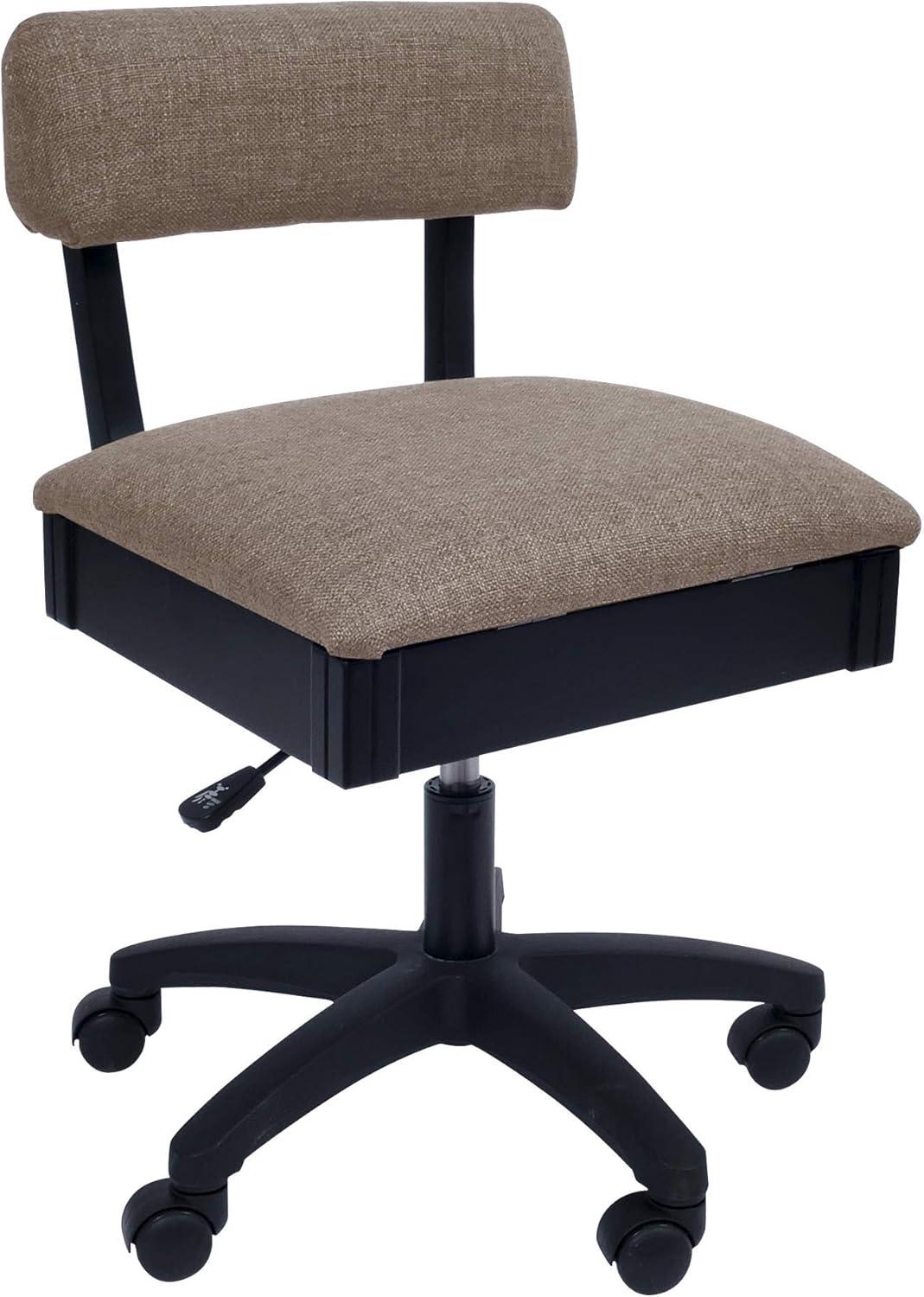 Adjustable Height Hydraulic Sewing Chair with Under Seat Storage by Arrow Classic Sewing Furniture