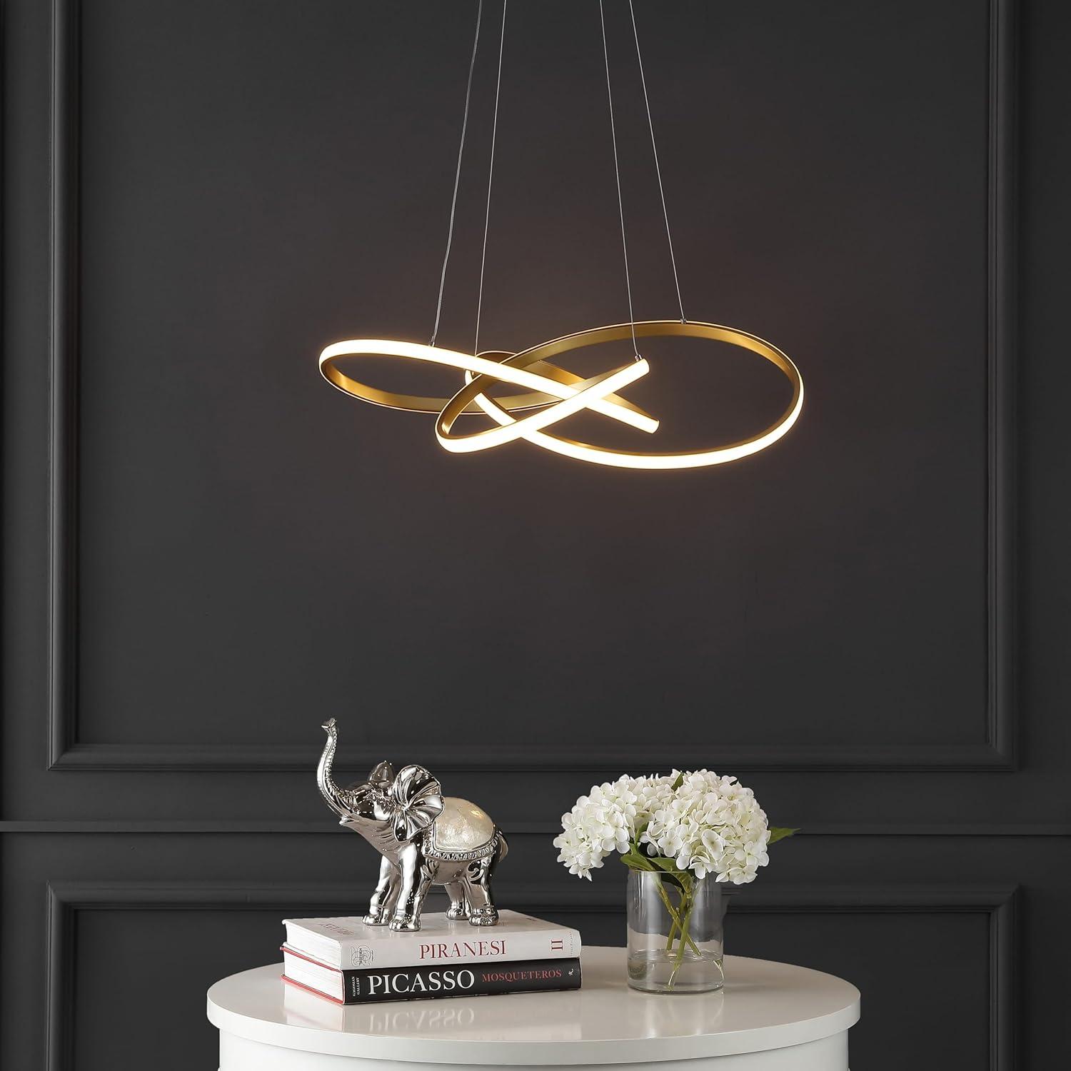 Gold Abstract LED Aluminum Pendant Light