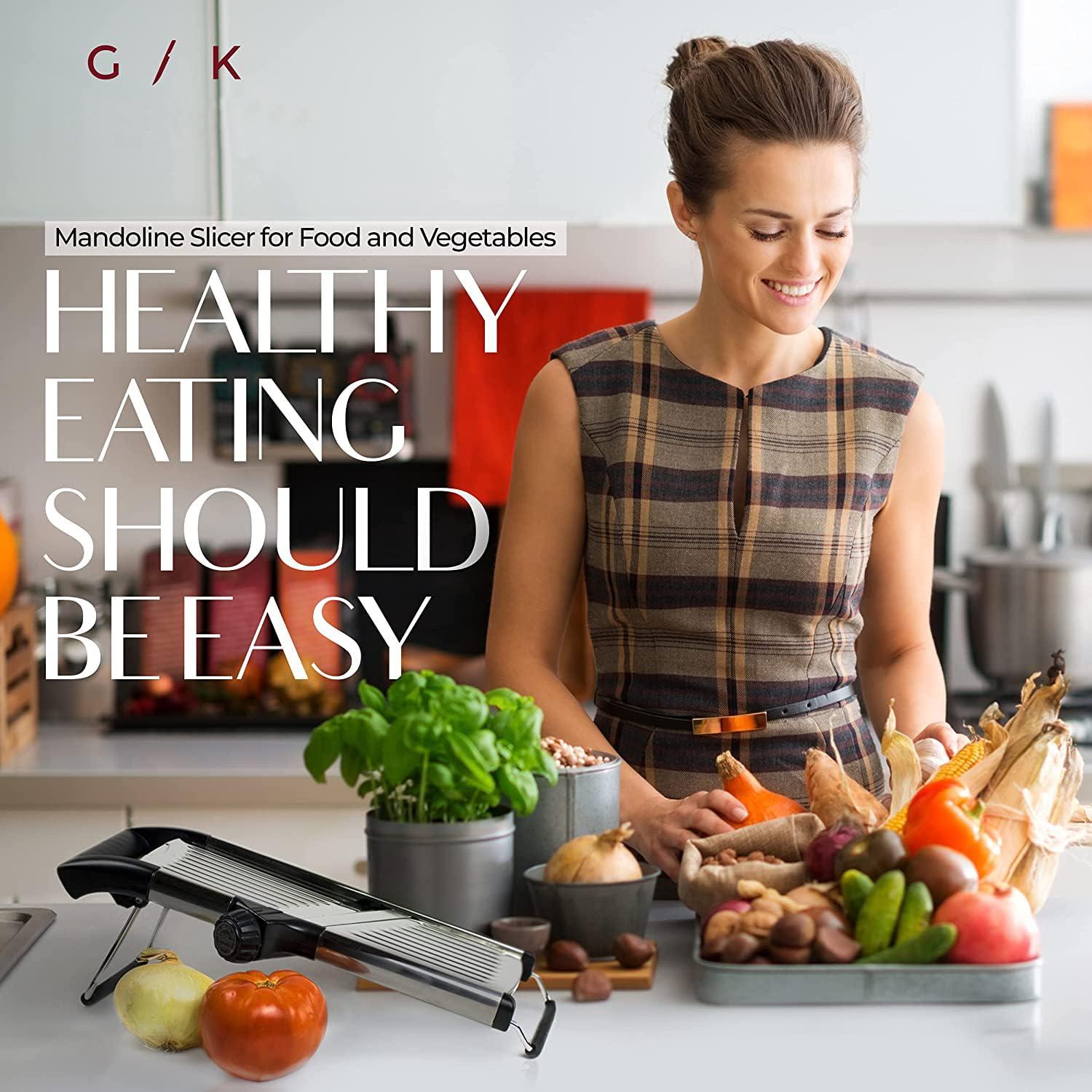 Gramercy Kitchen Co. Adjustable Stainless Steel Mandoline Food Slicer