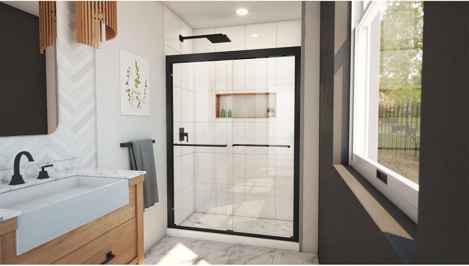 DreamLine Duet Plus 50" - 54" W x 72" H Double Sliding Semi-Frameless Shower Door SHDR-1854720-09