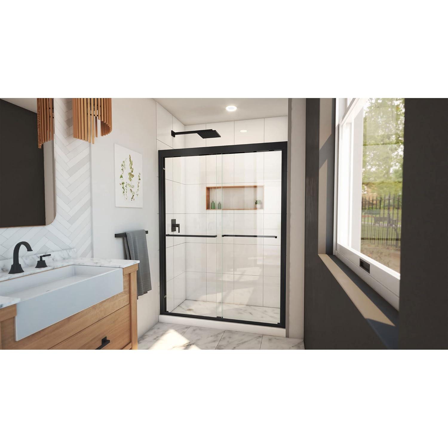 DreamLine Duet Plus 50" - 54" W x 72" H Double Sliding Semi-Frameless Shower Door SHDR-1854720-09