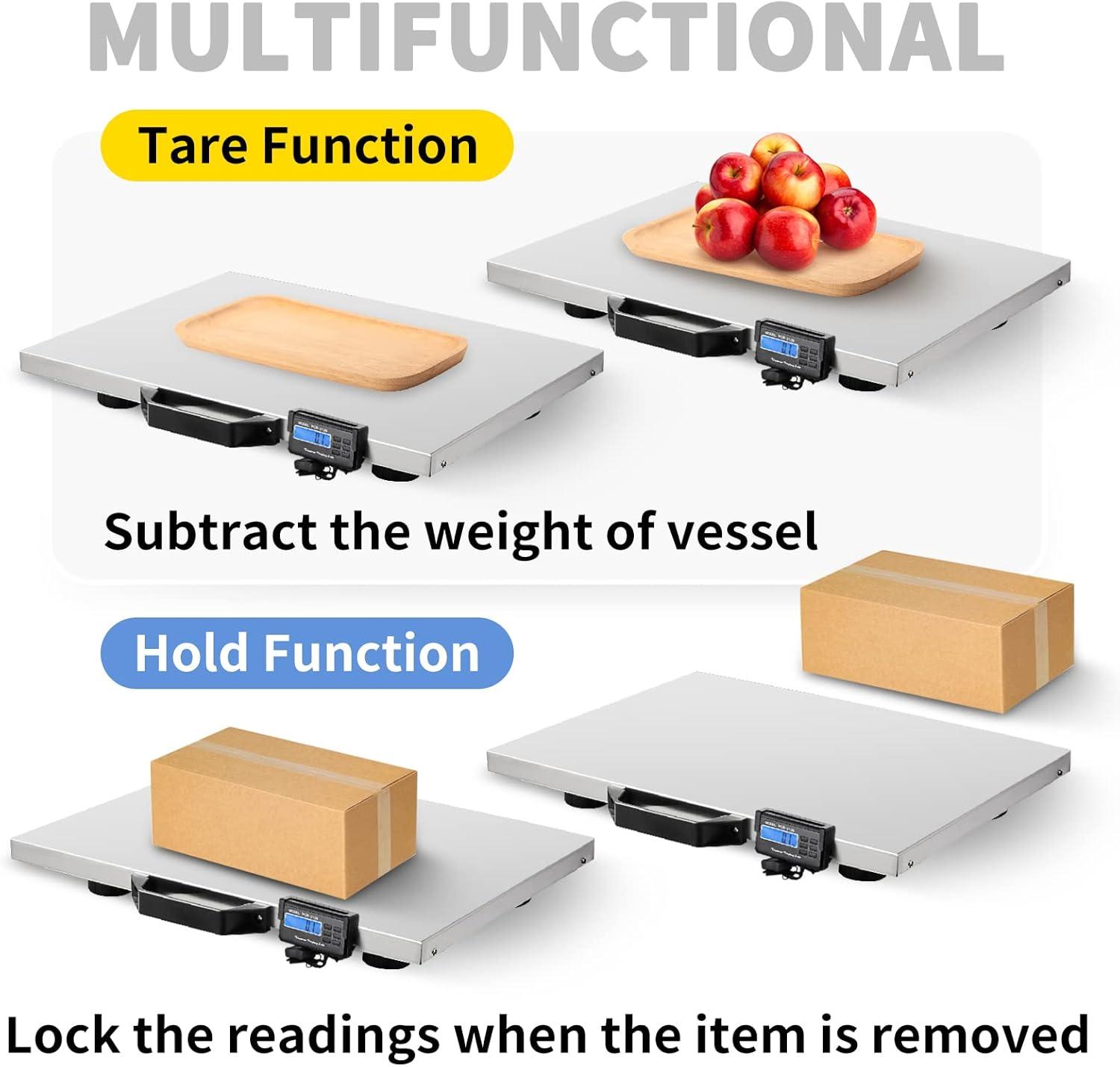 VEVOR 1100Lbs x 0.2Lbs Digital Livestock Scale Large Pet Vet Scale Stainless Steel