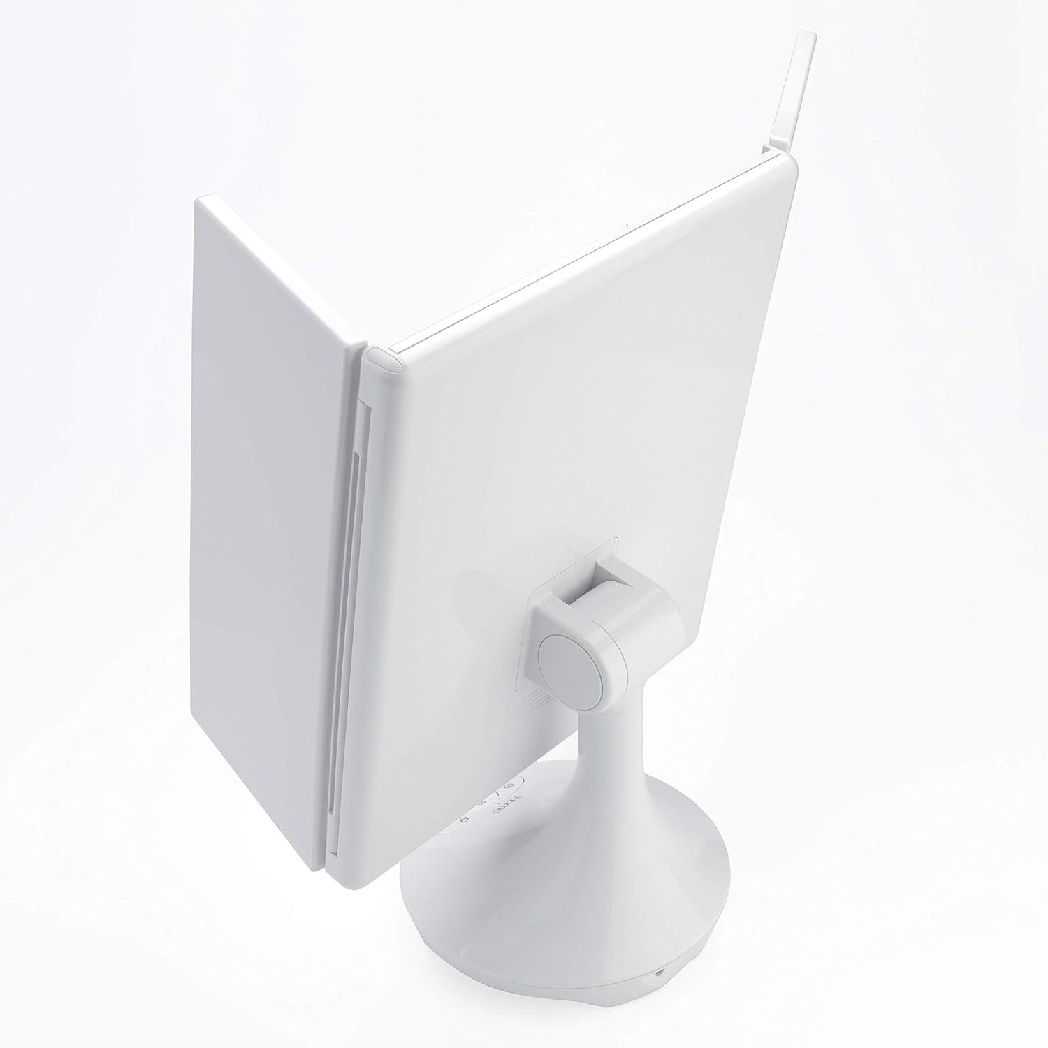 iHome Beauty REFLECT TRIFOLD Vanity Speaker with Bluetooth Audio, Hands-Free Speakerphone, LED Lighting, Siri and Google Support, and USB Charging