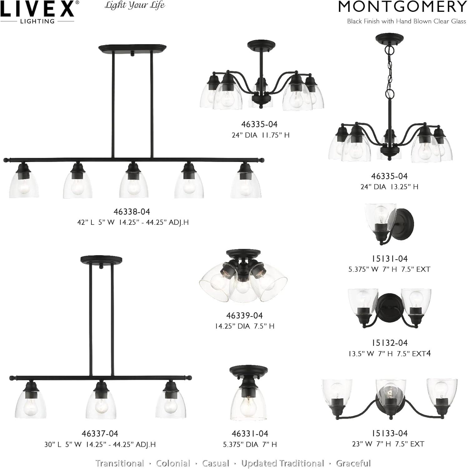 Livex Lighting Montgomery 5 - Light Chandelier in  Black