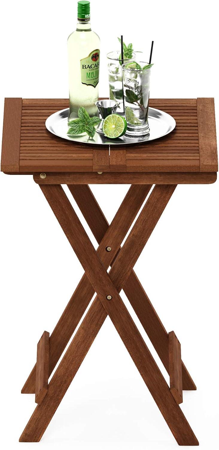 Furinno Tioman Hardwood Folding Table in Teak Oil