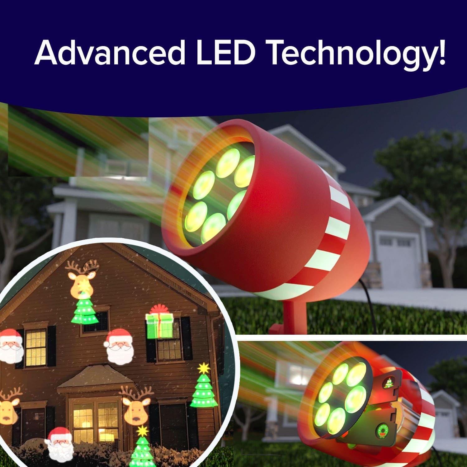 Star Shower Christmas Slide Show LED Holiday Projector, AS-SEEN-ON-TV, Remote Control
