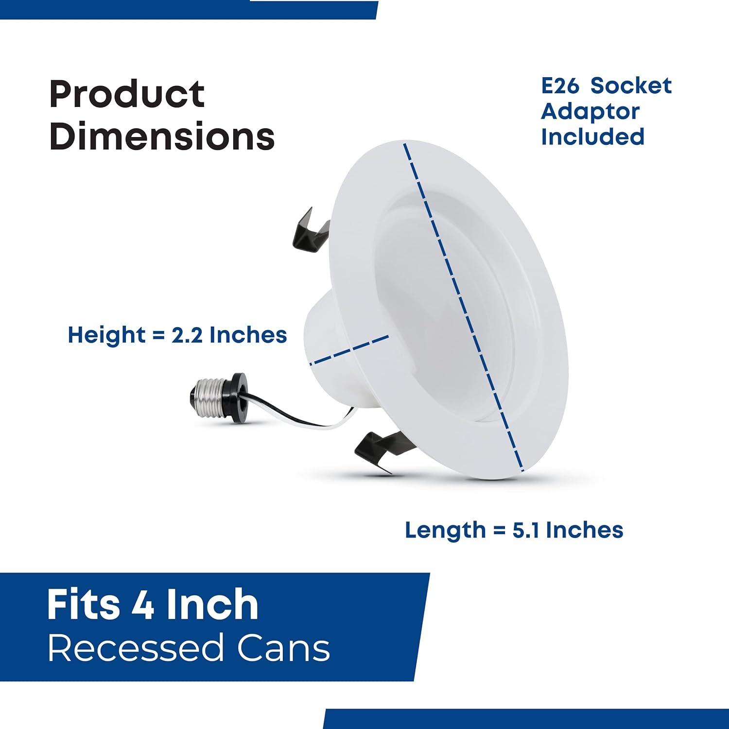 Feit 4-Inch Bright White LED Recessed Downlight