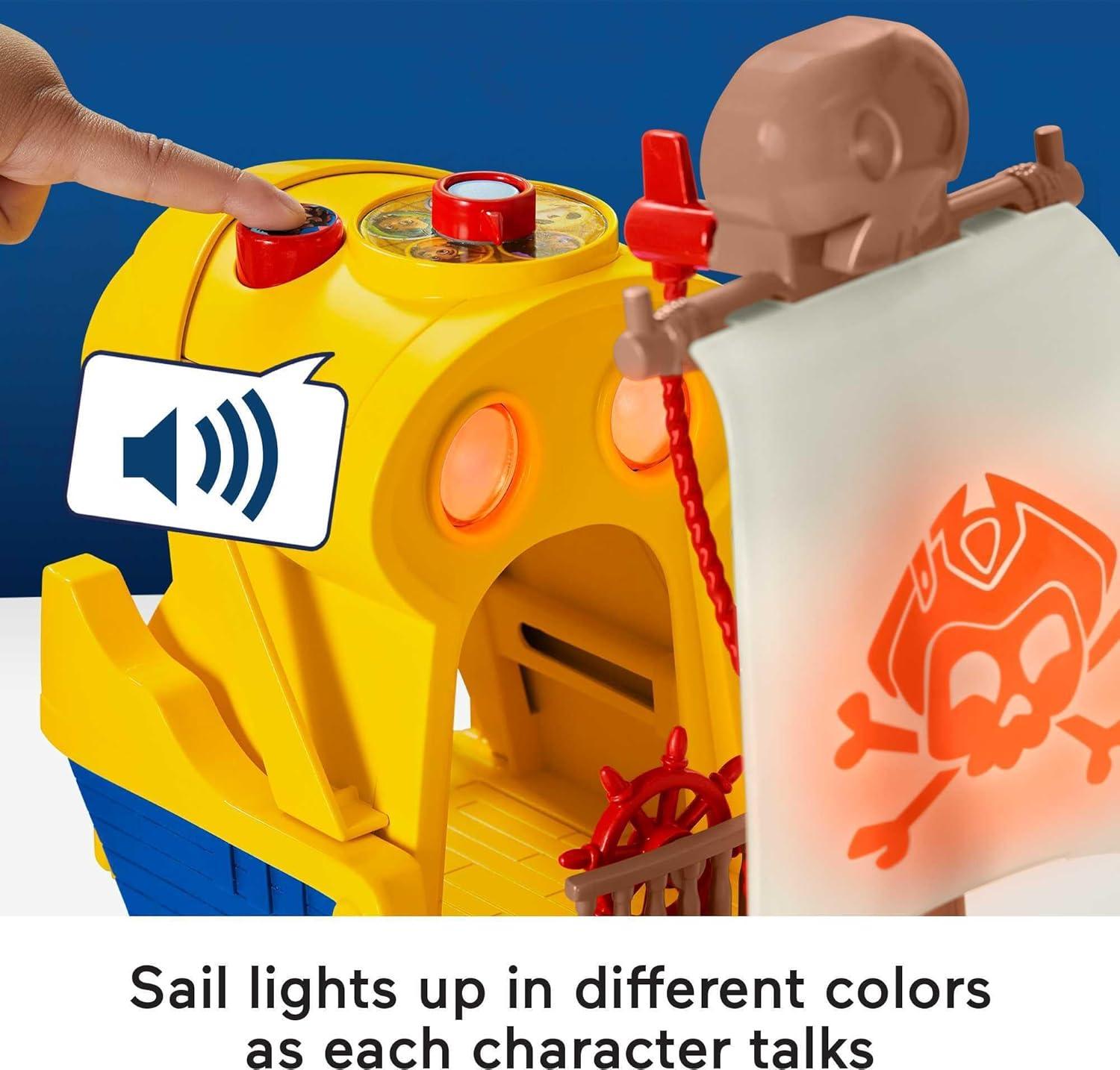 Santiago of the Seas El Bravo Pirate Ship Playset (Lights & Sounds, Frustration Free Packaging)