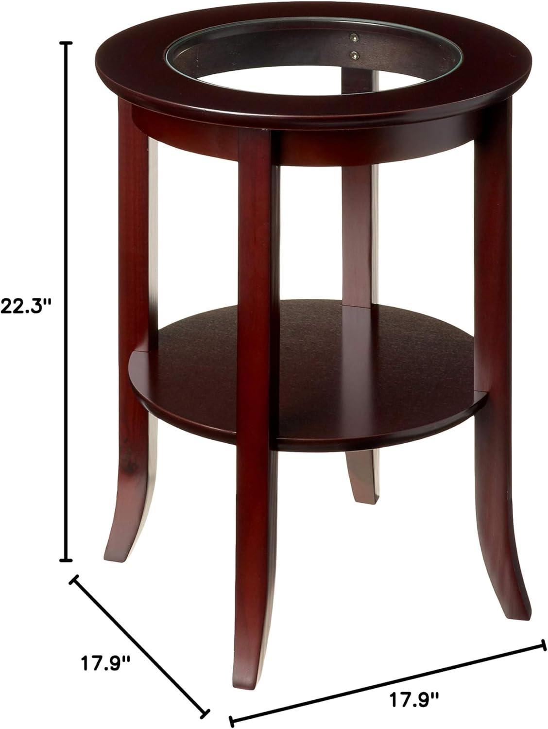 Home Craft Round Side/Accent Table, Espresso