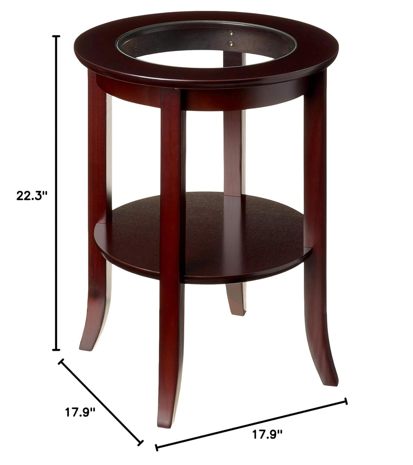 Home Craft Round Side/Accent Table, Espresso