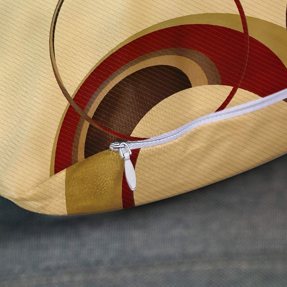 Emvency Throw Pillow Cover Colorful Circle Modern Bubbles Tan Circles Decorative Pillow Case Home Decor Square 18 x 18 Inch Pillowcase