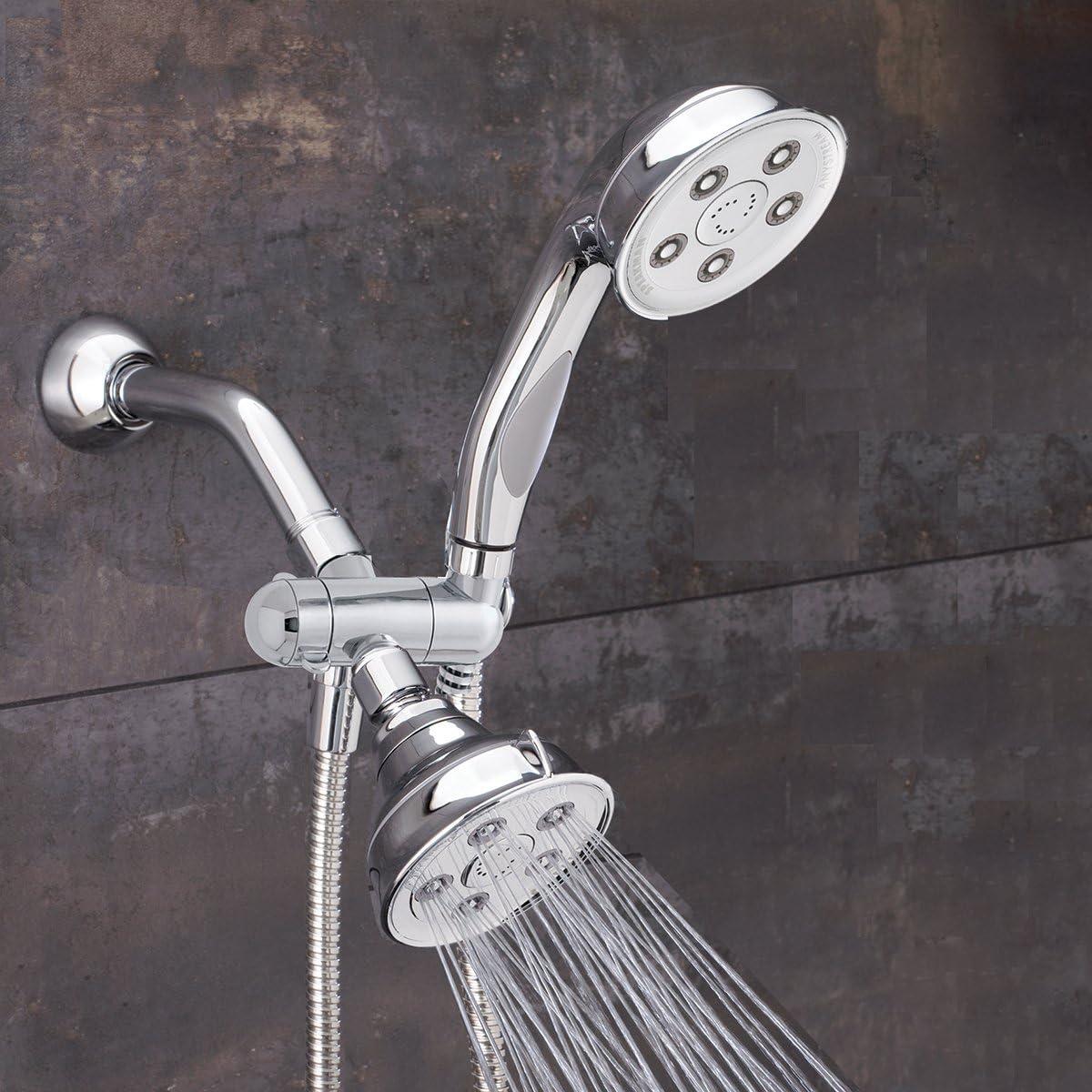 Speakman Caspian 3-Settings Polished Chrome 3.78-in Round Dual/Combo Shower Head 2.5 GPM