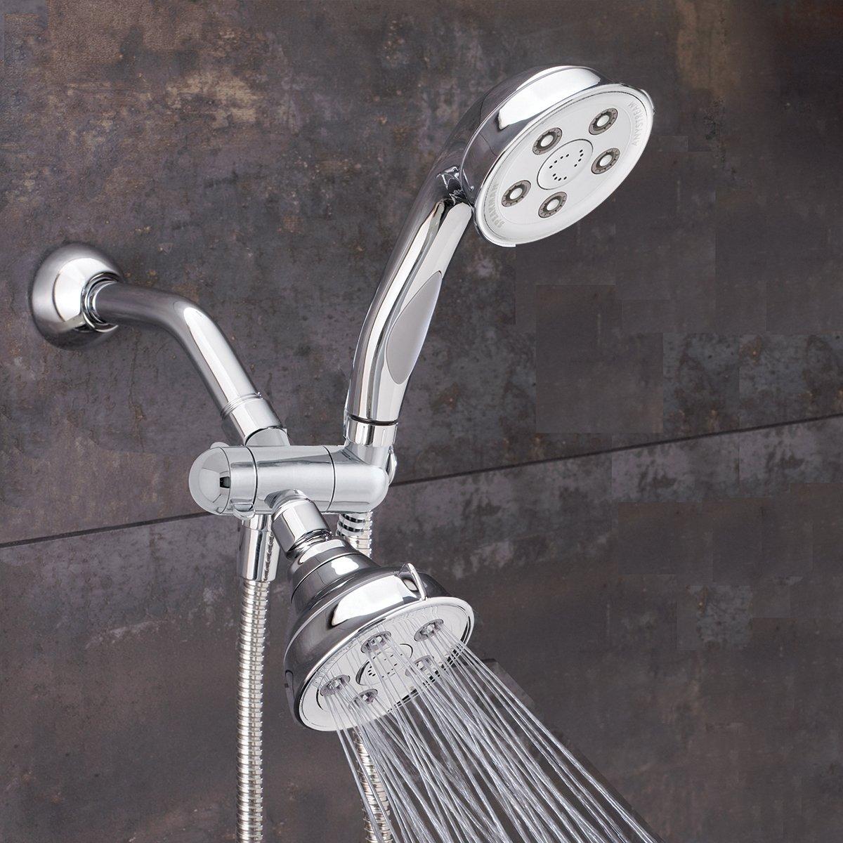Speakman Caspian 3-Settings Polished Chrome 3.78-in Round Dual/Combo Shower Head 2.5 GPM