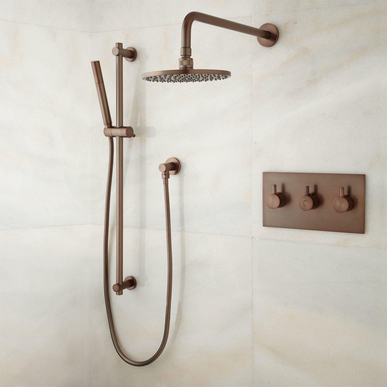 Tosca Complete Thermostatic Shower System with Rough-in Valve