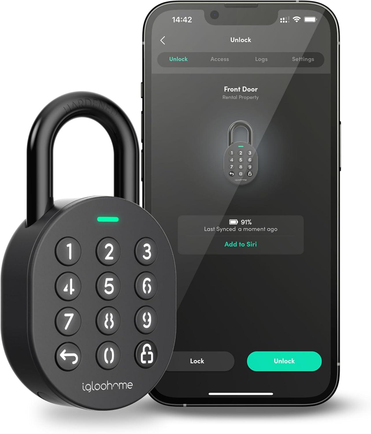 Igloohome Smart Bluetooth Padlock - Grant Access Anytime, Anywhere