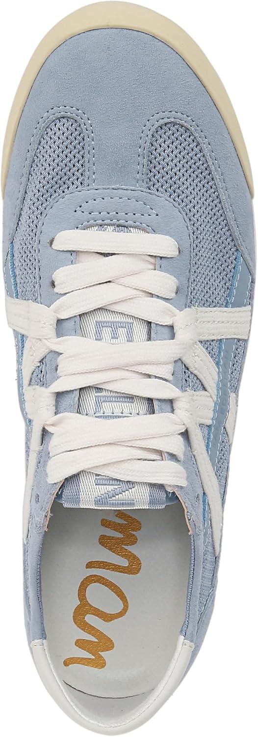 Blue Mesh and Suede Women's Low-Top Sneaker