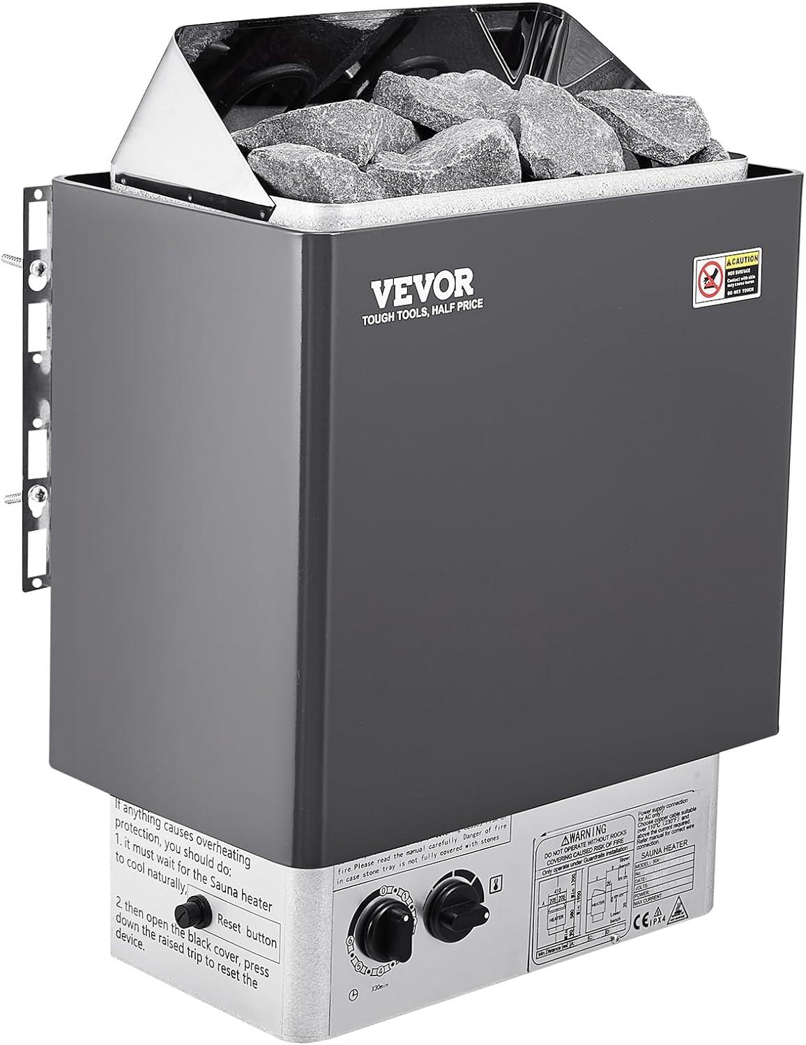 VEVOR 6KW Black Stainless Steel Electric Sauna Heater