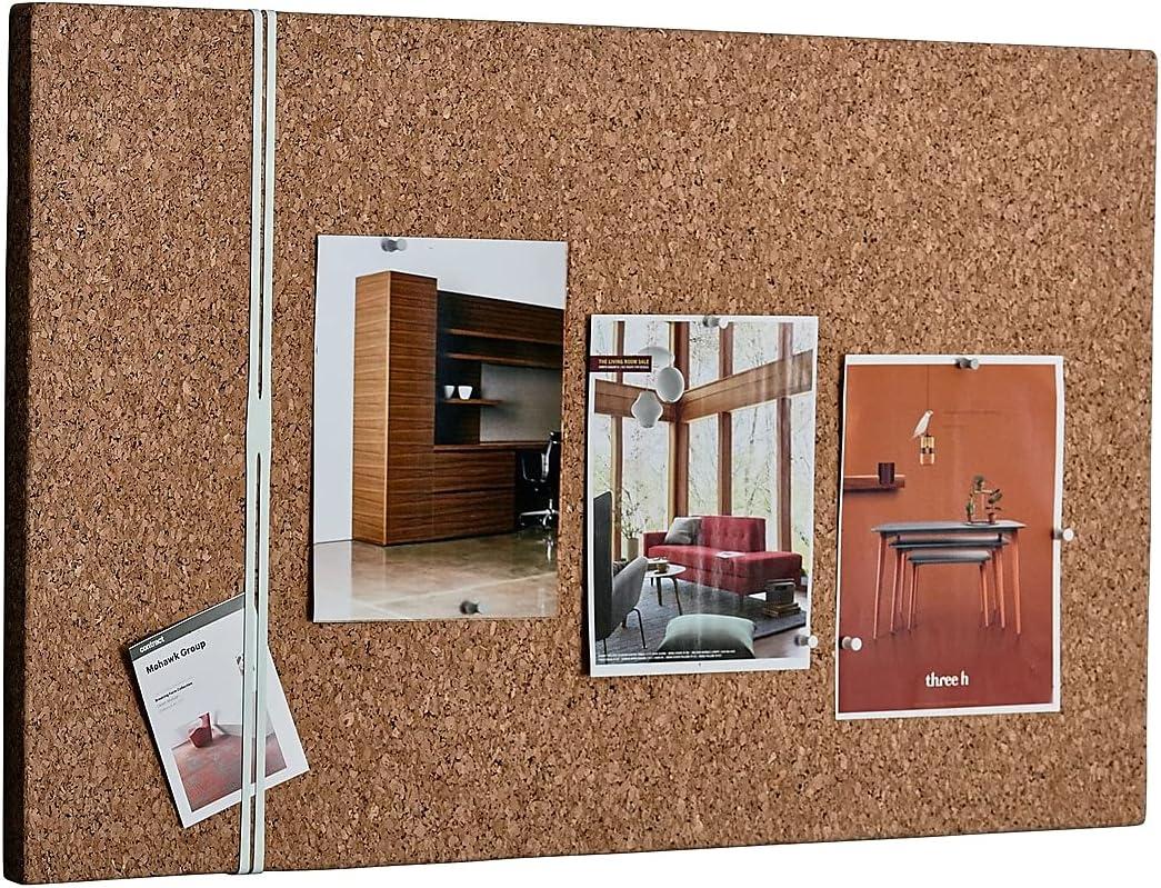 Iceberg iDesign Frameless Cork Bulletin Board with Band, Home or Work Office Accessories, 24” W x 38” L x 1.56” H