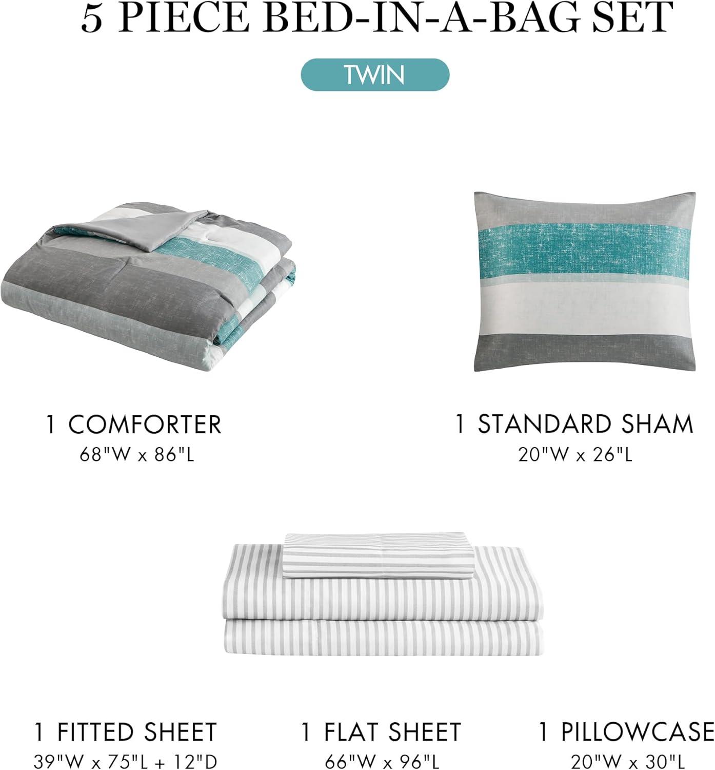 Madison Park Essentials Jaxon Comforter Set with Bed Sheets