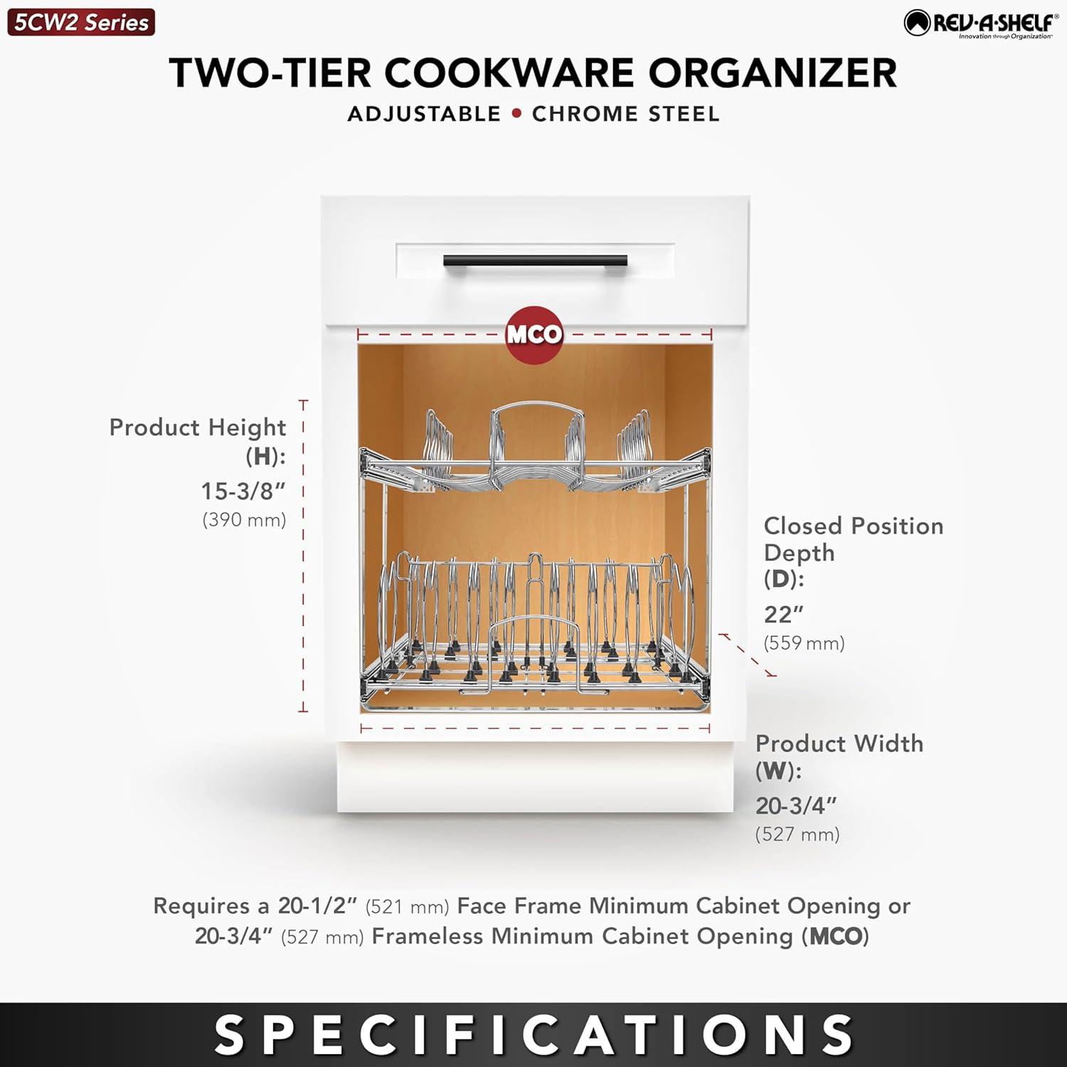 Rev-A-Shelf Rev-A-Shelf Pullout Cabinet Pot and Pan Organizer