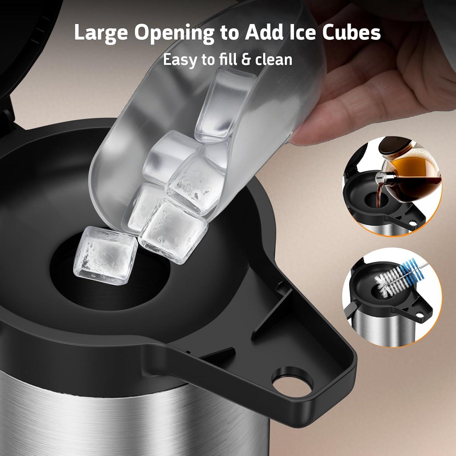 Large Stainless Steel Insulated Coffee Dispenser with Pump