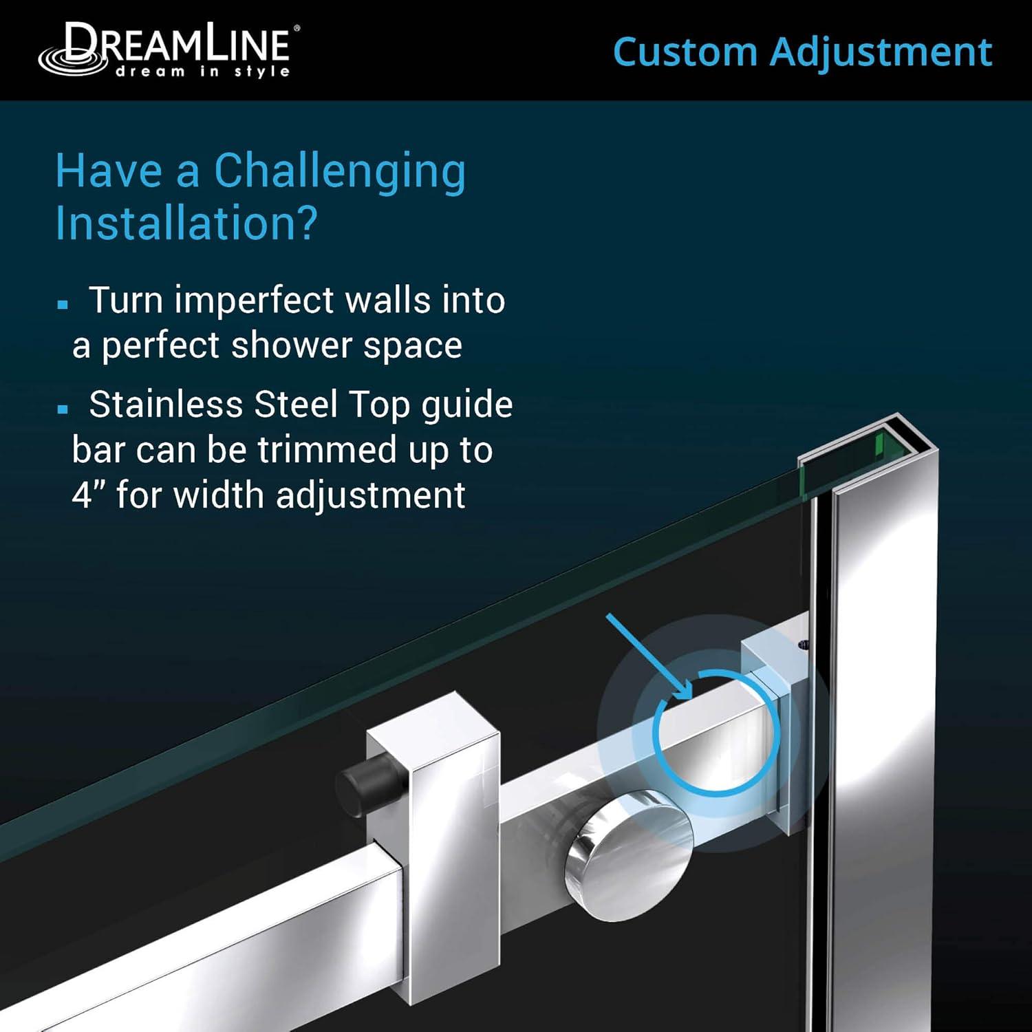 Enigma Air 60.38" W x 34.75" D x76" H Frameless Rectangle Walk In Shower Enclosure