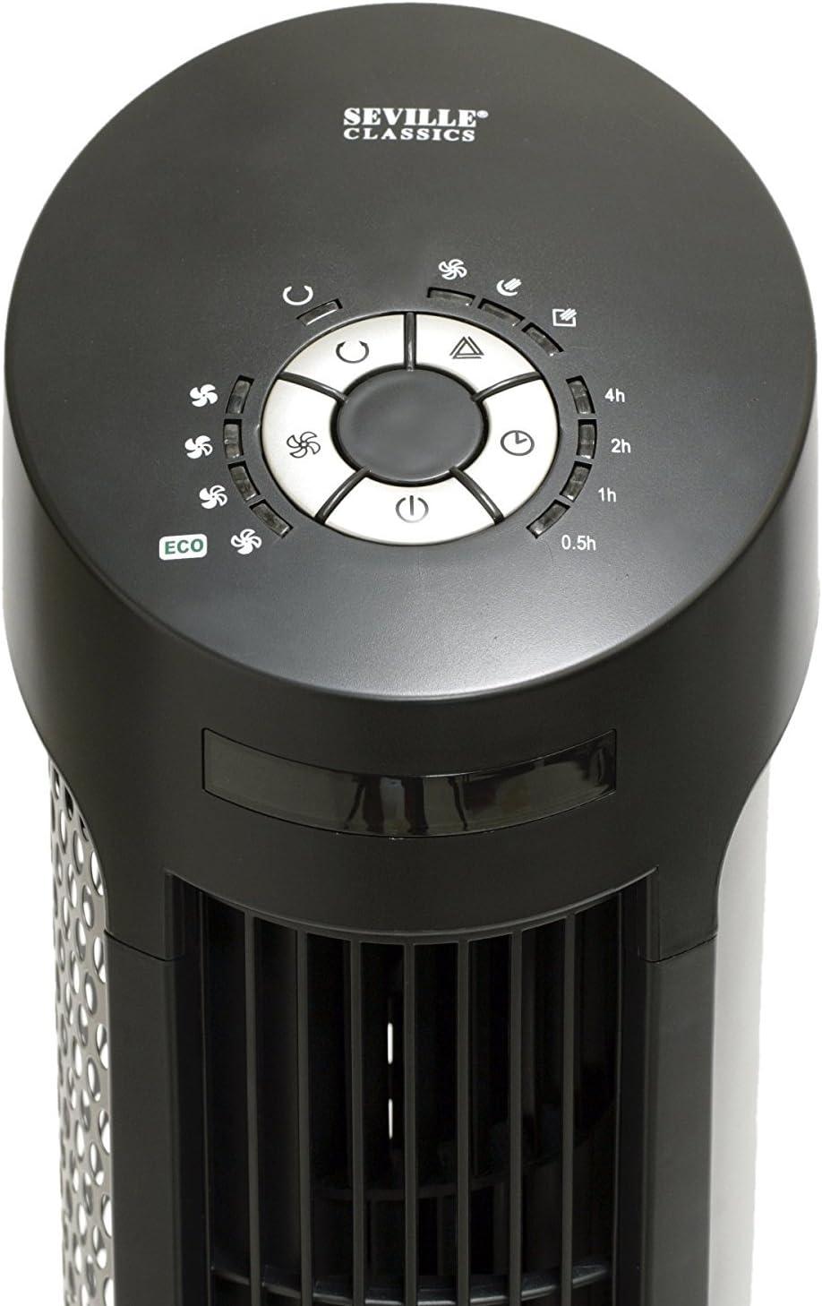 Seville Classics UltraSlimline® 40" Oscillating Tower Fan Combo