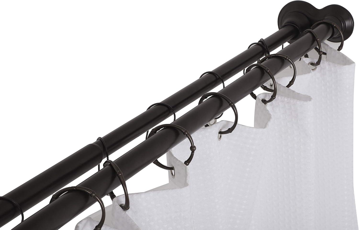 Utopia Alley 72'' Straight Tension Shower Curtain Rod & Hook Set