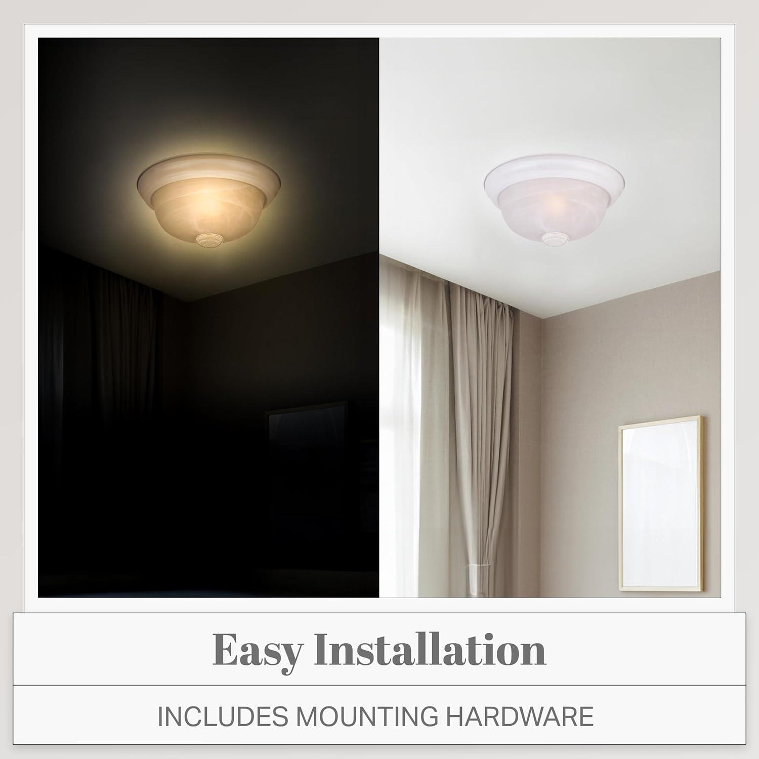 Designers Fountain 13.25 inch 2-Light White Flush Mount Ceiling Light, 1257M-WH-AL