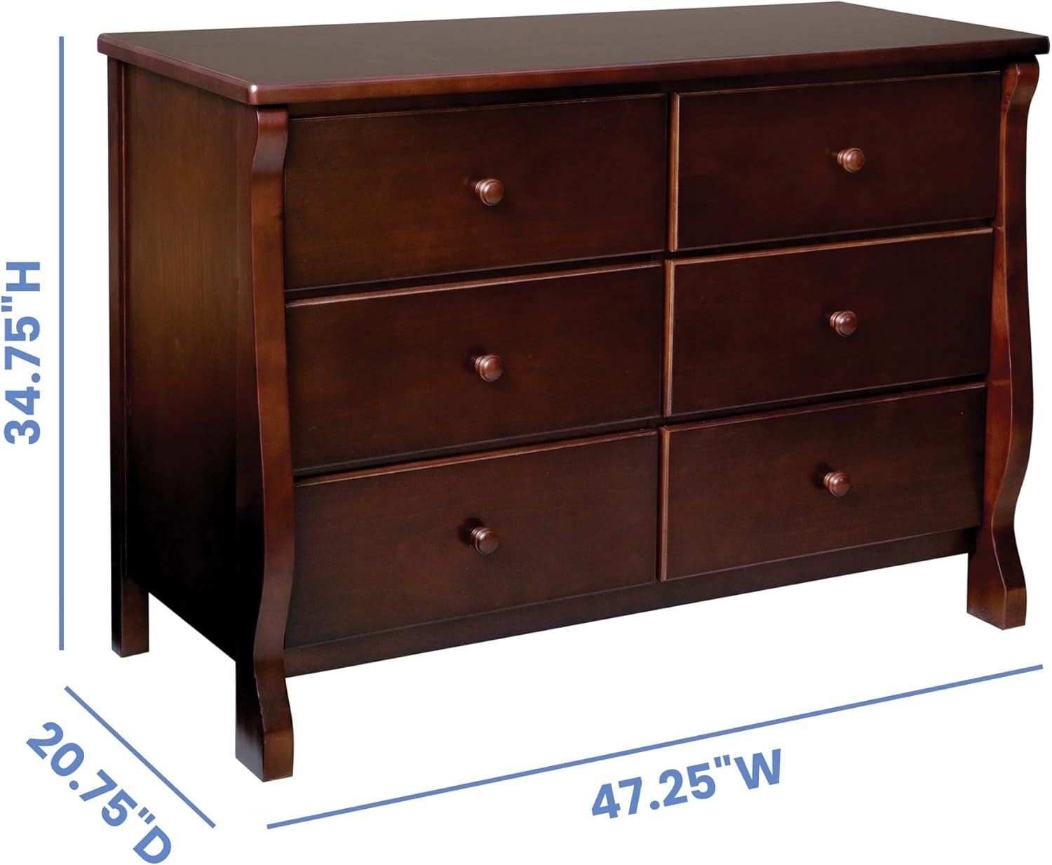 Delta Children Universal 6 Drawer Dresser with Interlocking Drawer