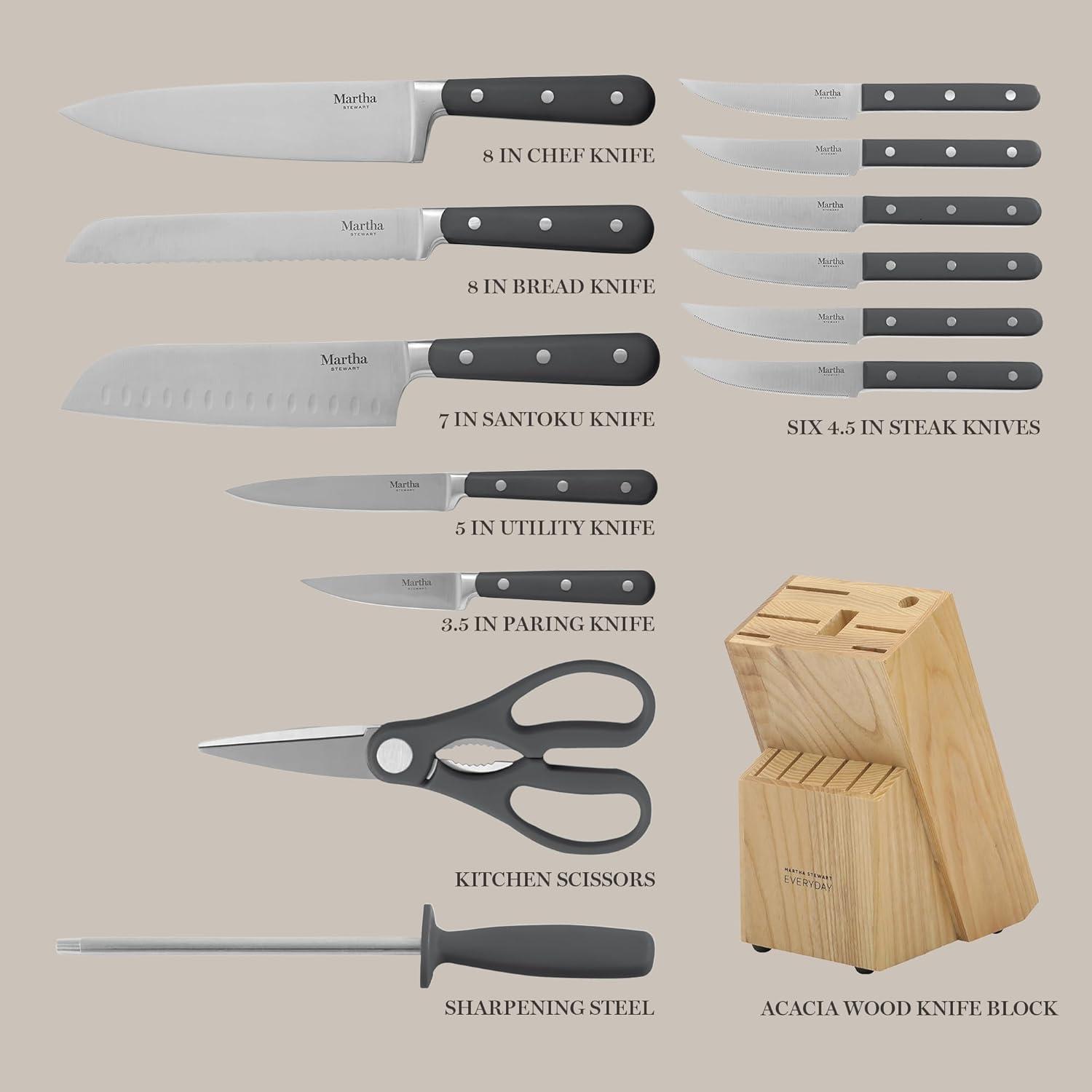 Martha Stewart 14 Piece Knife Block Set