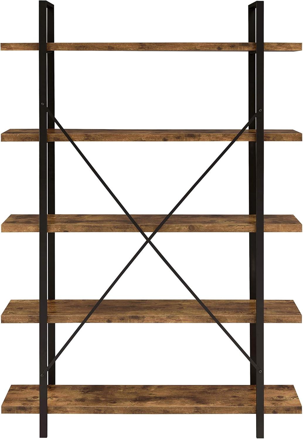 70" Cole 5 Shelf Bookcase with Frame - Coaster