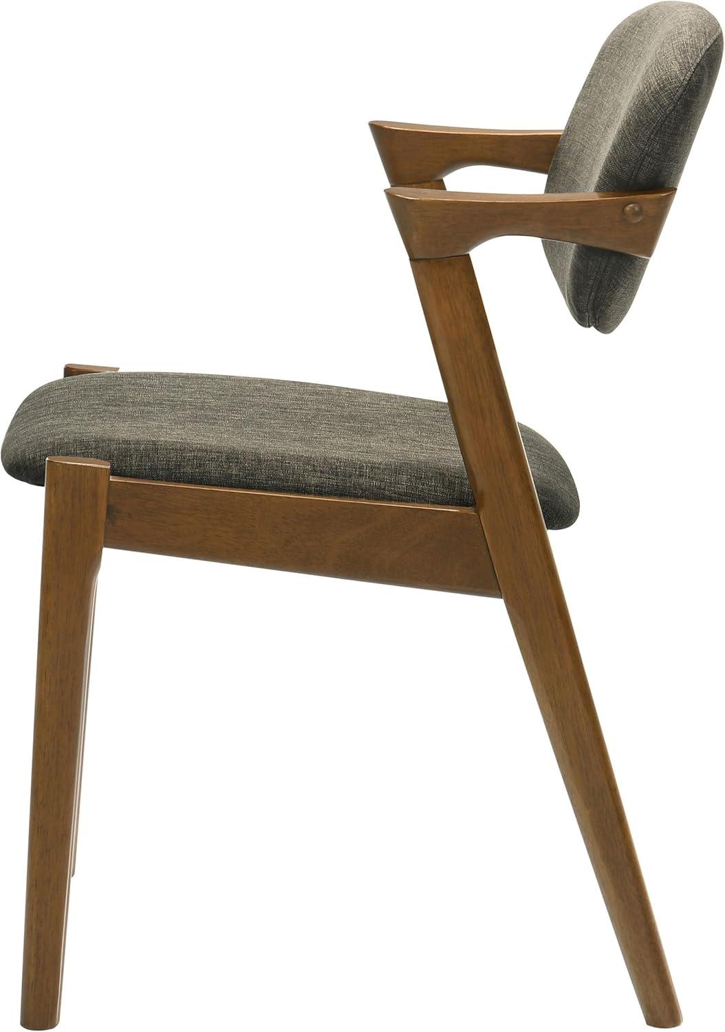 Coaster Malone Open Back Fabric Dining Chairs in Gray