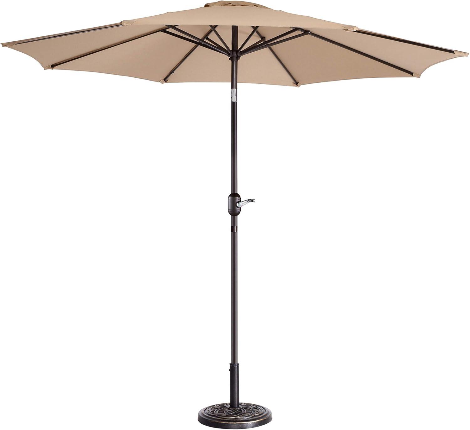 Villacera 83-OUT5442 9 ft. Outdoor Patio Umbrella with 8 Ribs - Beige