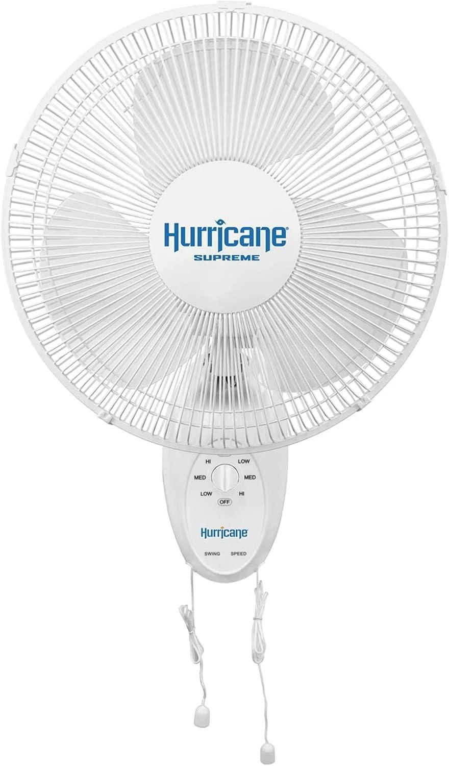 Hurricane Oscillating Wall Mounted Fan