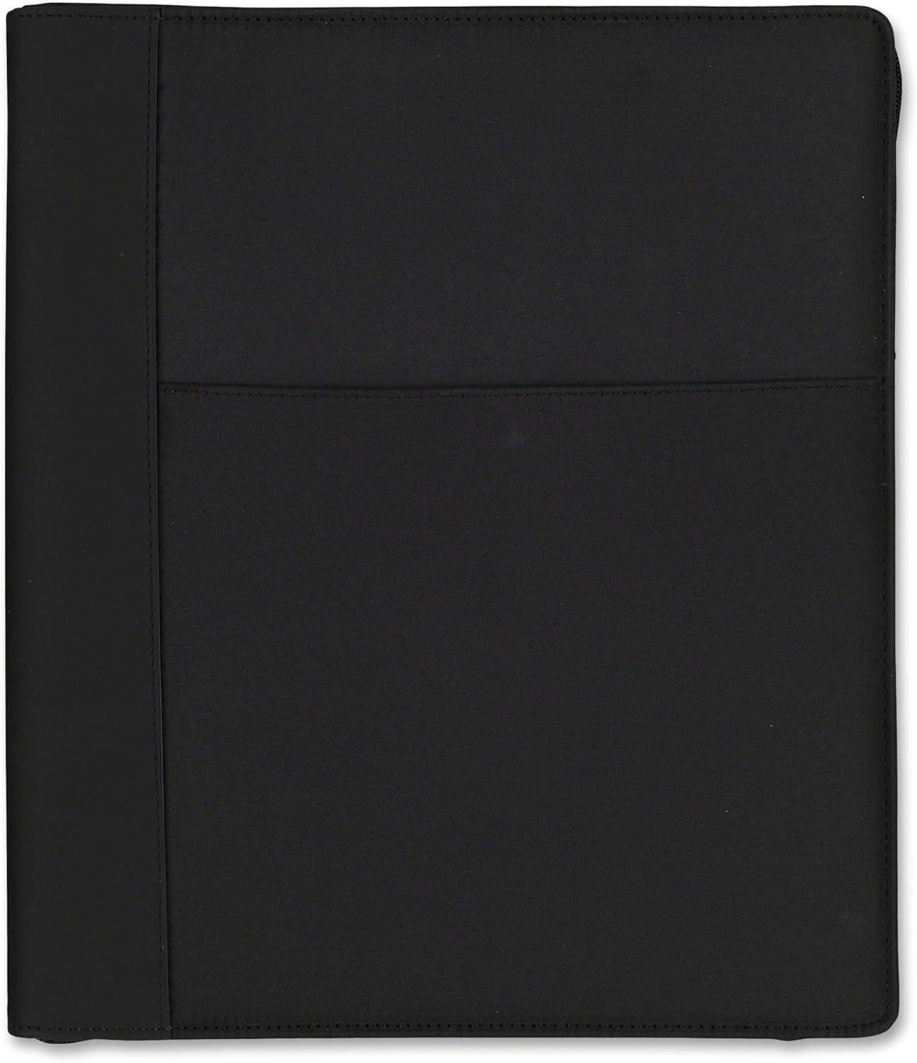 " Mead - Cambridge City Zipper Binder, Microfiber, 12.75"" x 11"", (Assorted Colors)", black