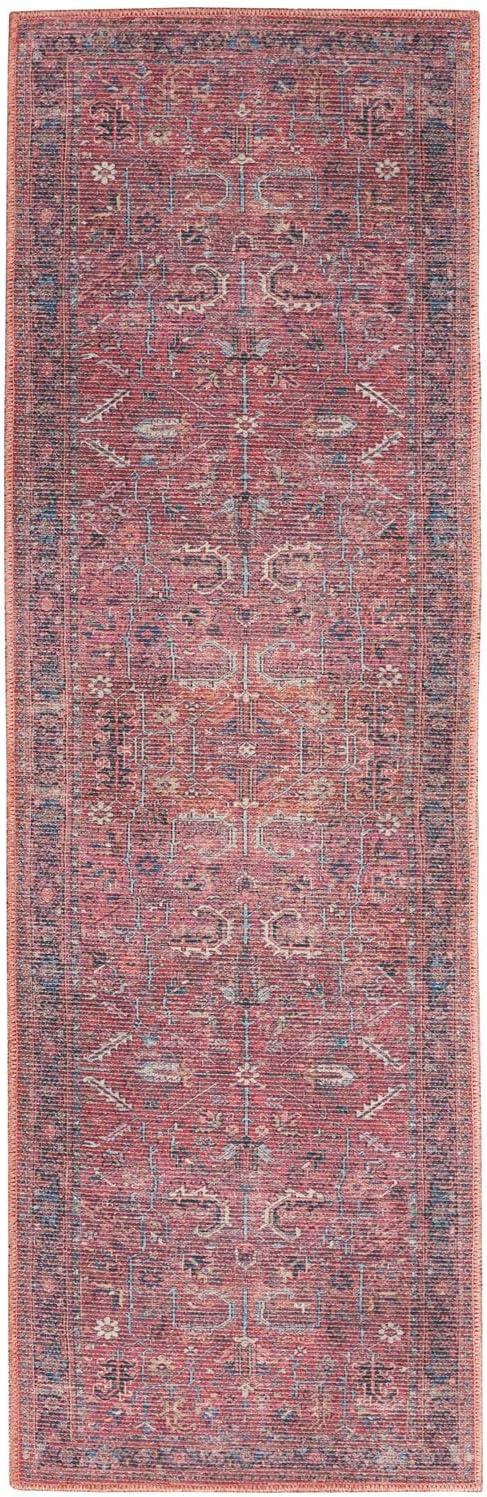 Machine Washable Oriental Red Area Rug