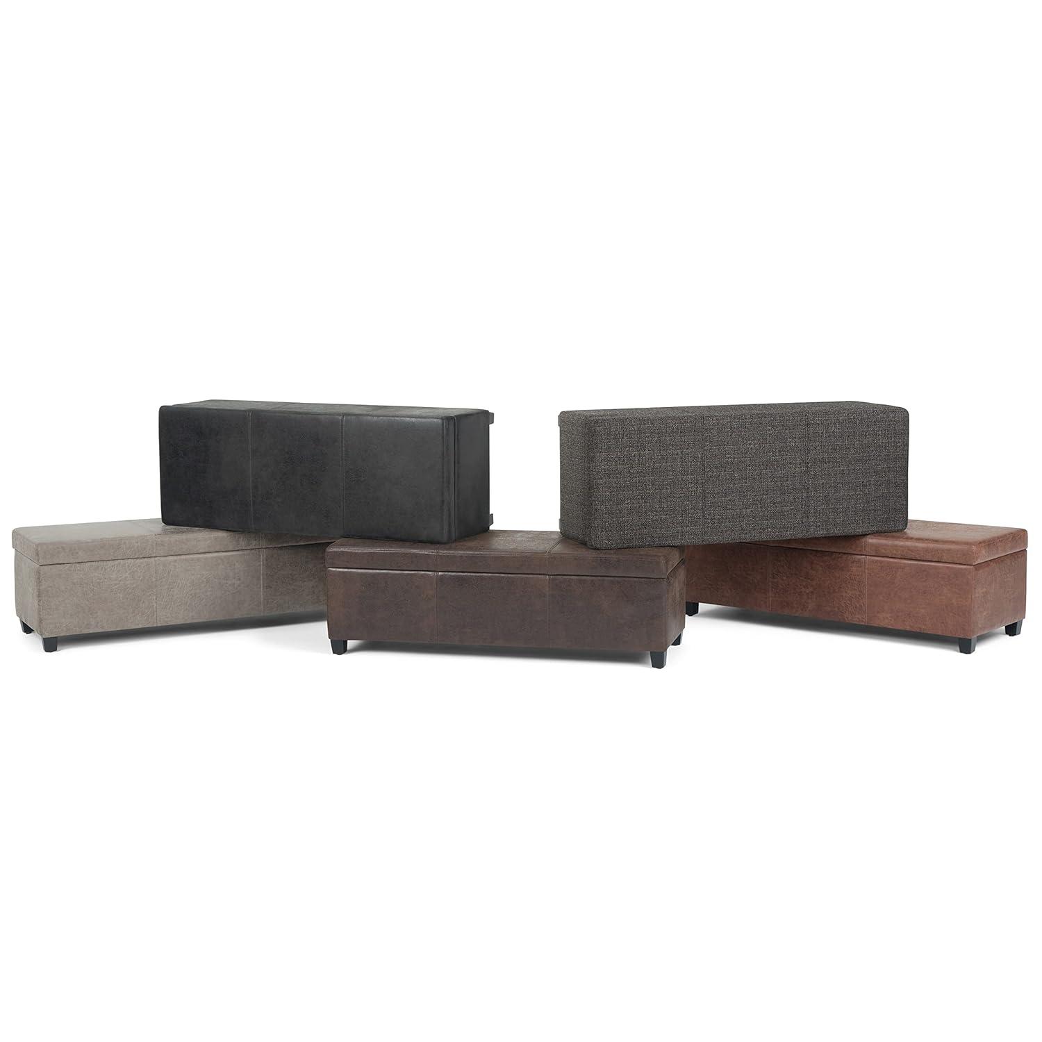 Simpli Home Avalon Storage Ottoman Bench,Assembled