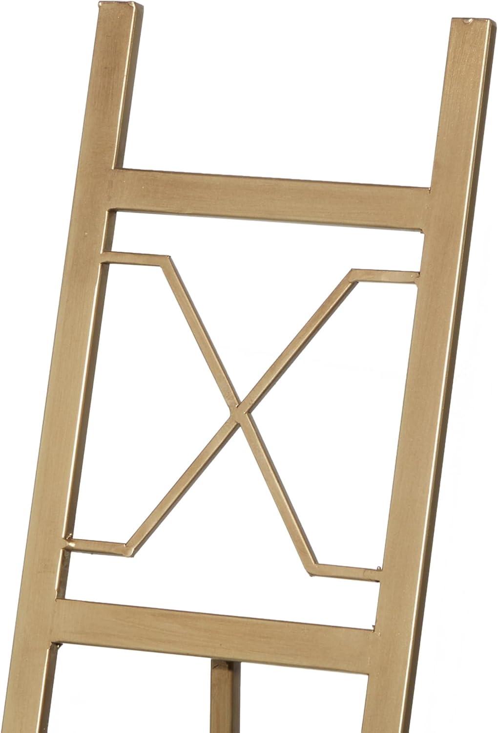 Gold Adjustable Metal Floor Easel with Chain Support