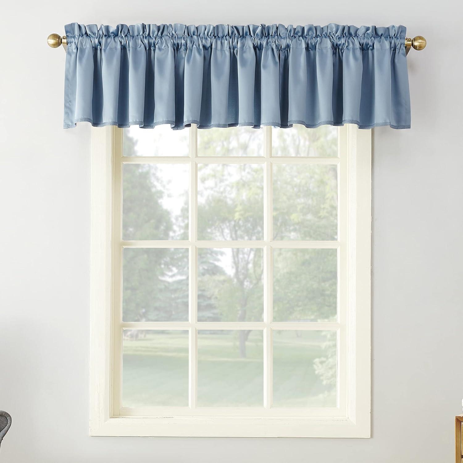 54"x18" Sun Zero Room Darkening Seymour Rod Pocket Curtain Valance