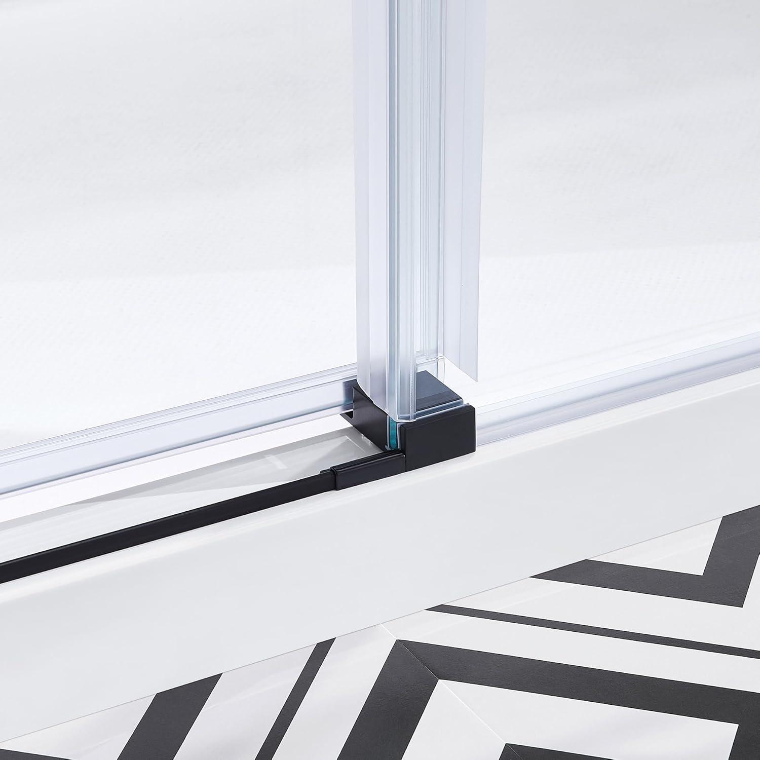 OVE Decors Bel Soft Close Black 72-in x 78.75-in Frameless Sliding Soft Close Shower Door