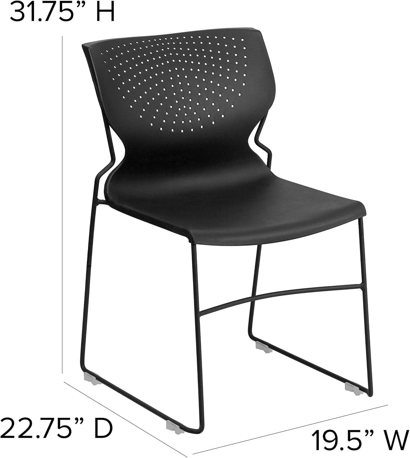 Everleigh 661 lb. Capacity Full Back Stack Chair with Powder Coated Frame