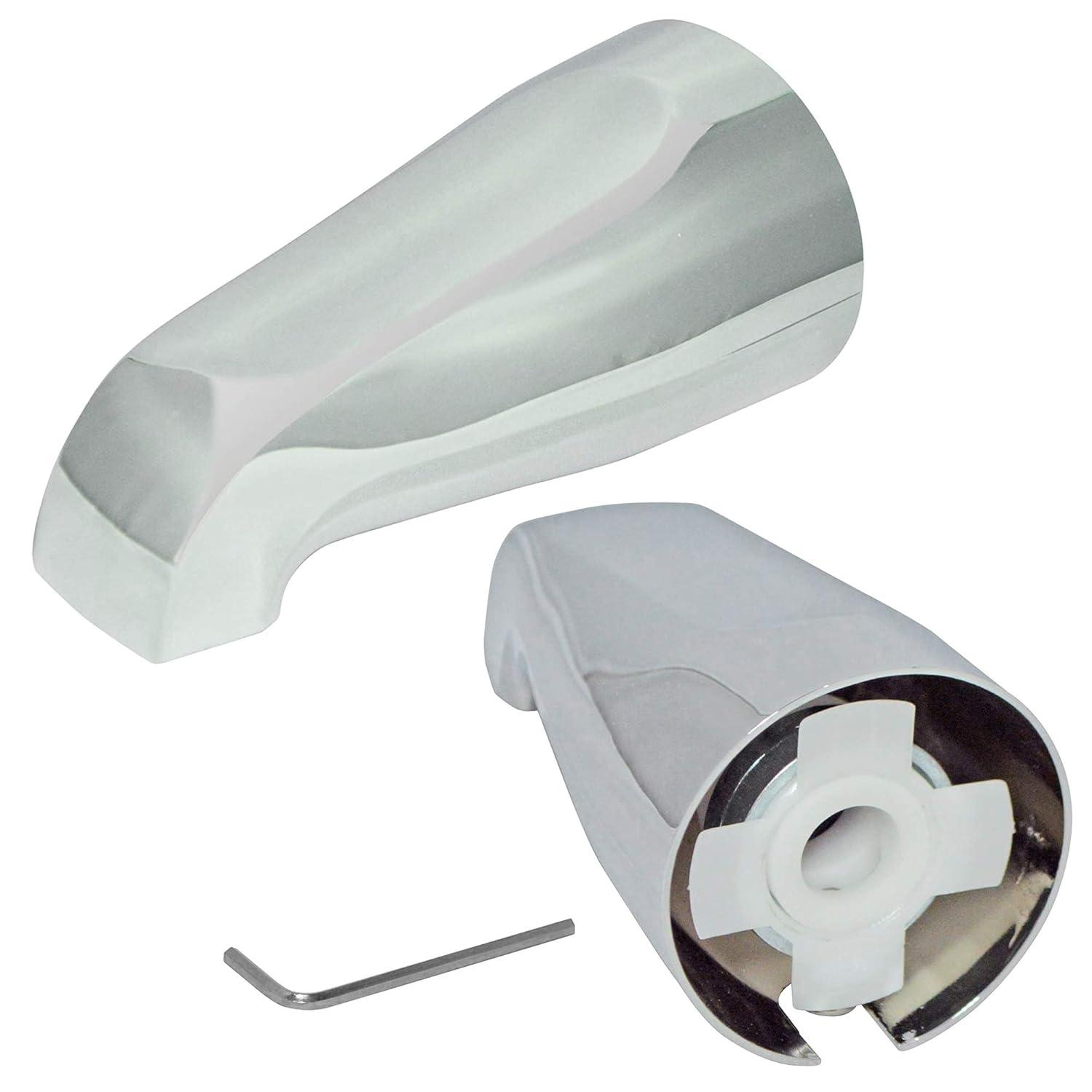 Tub Spout With Adjustable Slide Connector For 1/2 Inch Copper, 5-1/4 Inch Length, Chrome Finish