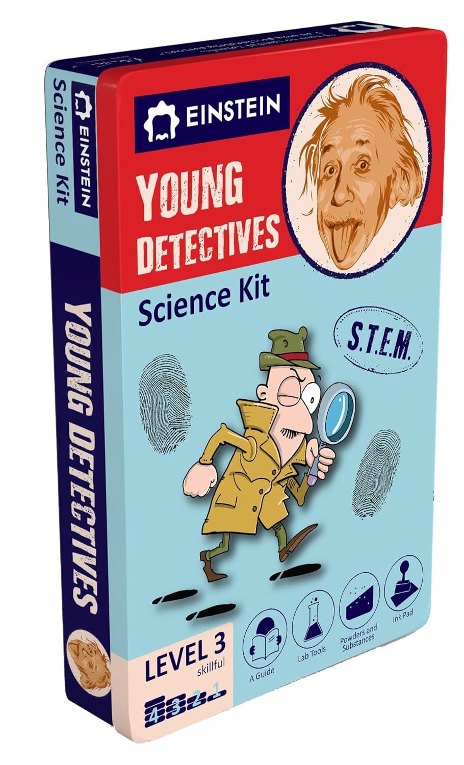 Einstein’s Young Detectives LAB Science Kit for Kids. STEM for Boys & Girls Aged 8 and Above. Exciting CSI Experiments Inside. Detailed Picture Guide Included.