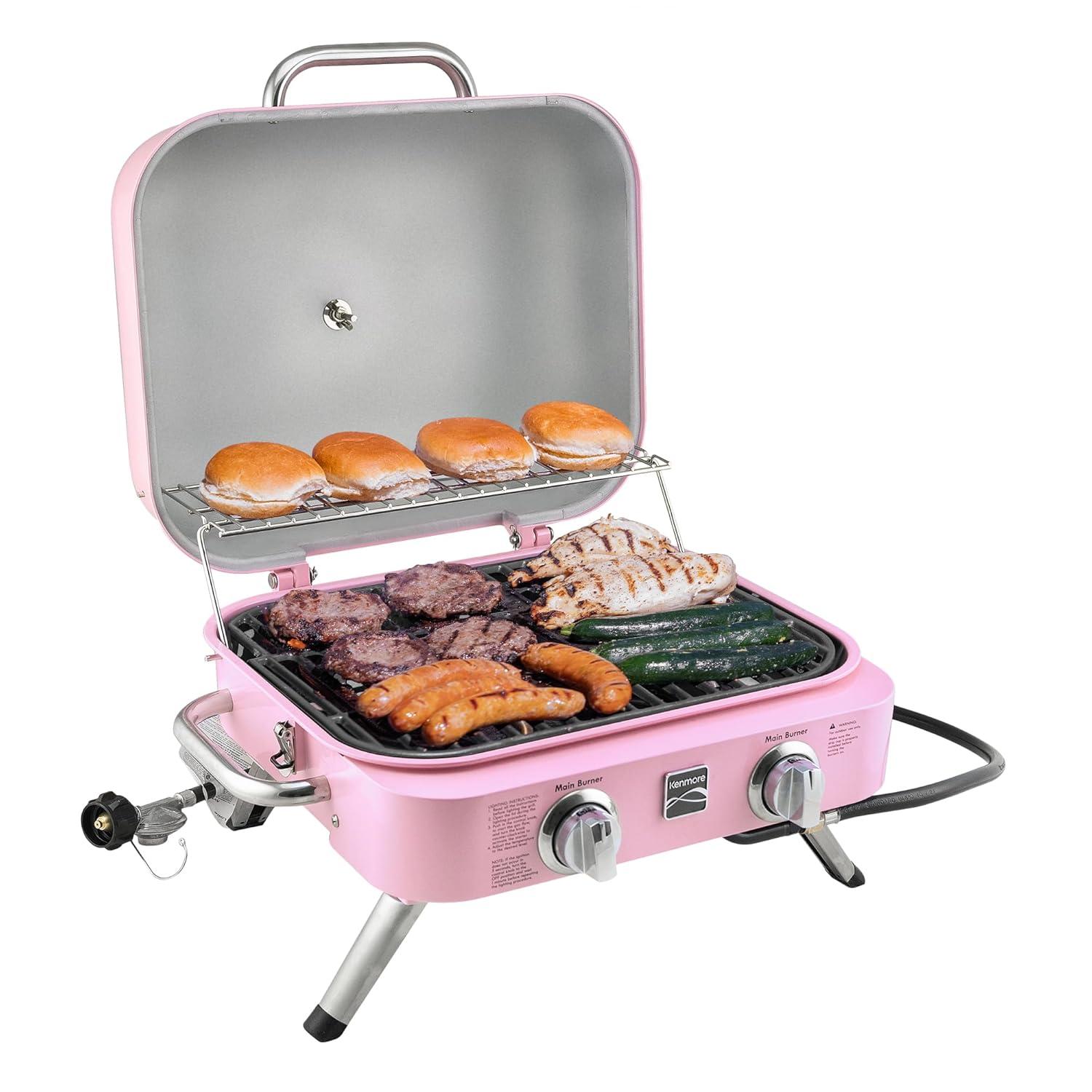 Kenmore 2-Burner Portable Tabletop Retro Gas Grill