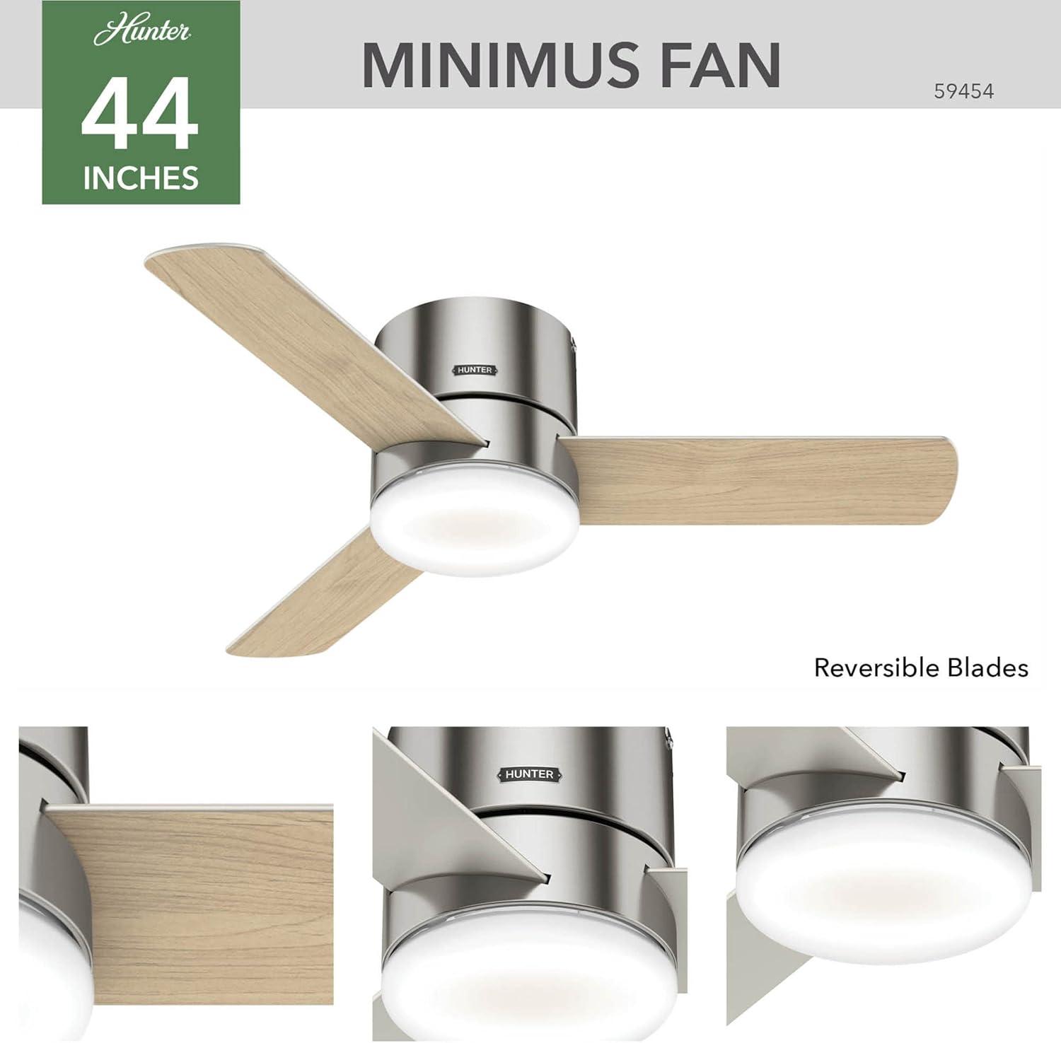 44" Minimus Low Profile Ceiling Fan with Remote (Includes LED Light Bulb) - Hunter Fan