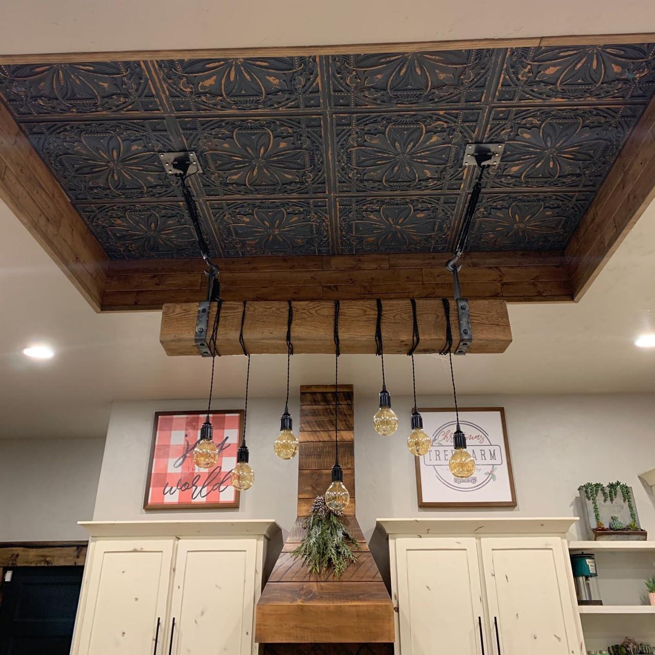 Milan 24'' L x 24'' W Textured PVC Drop-In & Glue Up Ceiling Tile Ceiling Tile (Set of 25)